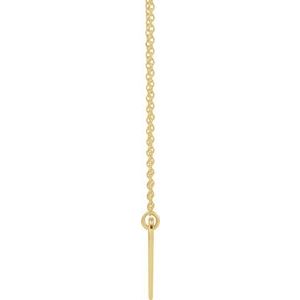 14K Yellow Gold 13.5 X 10 Mm 18 In Polished Engravable Elongated Heart Necklace