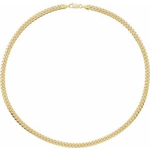 14K Yellow Gold Or Sterling Silver 5 Mm Lobster Clasp Miami Cuban Curb Chain
