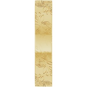 14k Yellow Or White Or Rose Gold Floral Flat Band