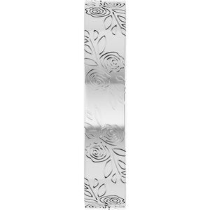 14k Yellow Or White Or Rose Gold Floral Flat Band