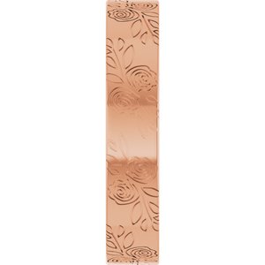 14k Yellow Or White Or Rose Gold Floral Flat Band