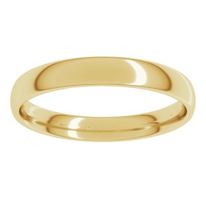 18K Yellow Or White Or Rose Gold Lightweight Comfort-Fit European-Style Band