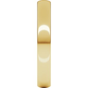 18K Yellow Or White Or Rose Gold Lightweight Comfort-Fit European-Style Band
