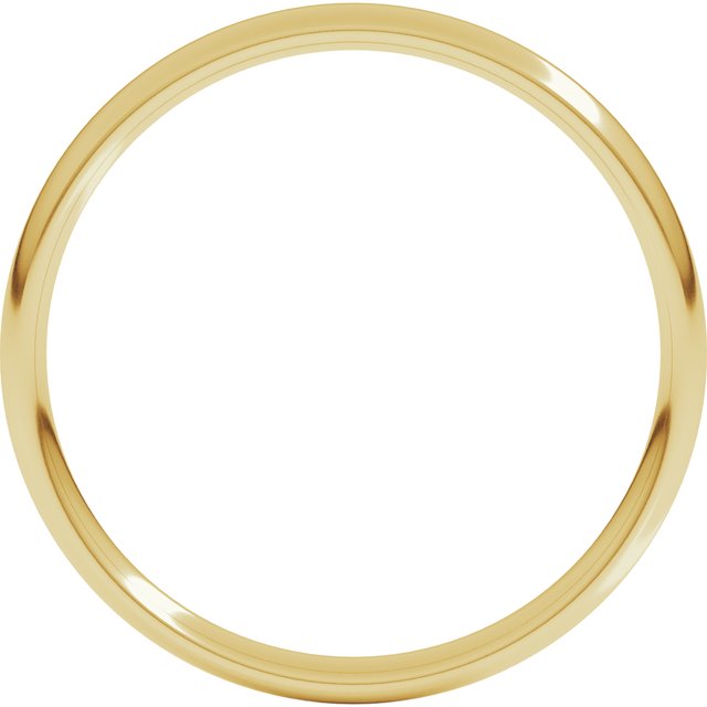 18K Yellow Or White Or Rose Gold Comfort-Fit Lightweight European-Style Band