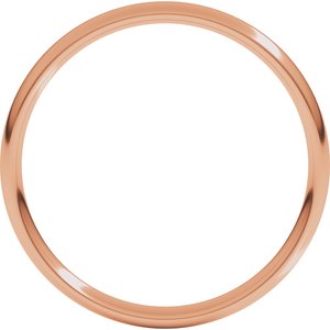18K Yellow Or White Or Rose Gold Lightweight Comfort-Fit European-Style Band