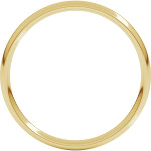 18K Yellow Gold 2.5 mm Comfort-Fit Lightweight European-Style Band