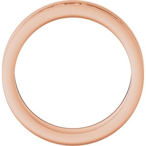 18K Yellow Or White Or Rose Gold Sculptural Flat Band