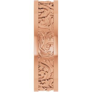 10K Yellow Or White Or Rose Gold Sculptural Flat Band