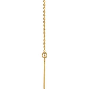 14K Yellow Gold 18 X 13 Mm 18 In Polished Engravable Elongated Heart Necklace