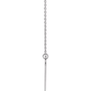 14K White Gold 18 X 13 Mm 18 In Polished Engravable Elongated Heart Necklace