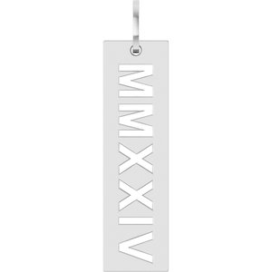Sterling Silver 2024 27 X 6.6 Mm Polished Roman Numeral Year Pendant