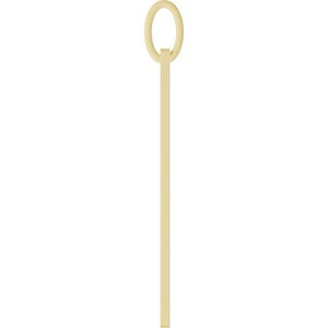 14K Yellow Gold 2024 27 X 6.6 Mm Polished Roman Numeral Year Pendant