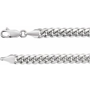 14K Yellow Gold Or Sterling Silver 5 Mm Lobster Clasp Miami Cuban Curb Chain