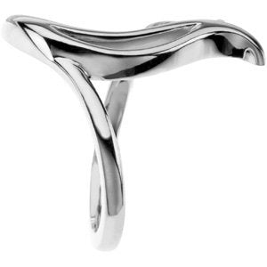 Sterling Silver Polished Freeform Ring Size 7