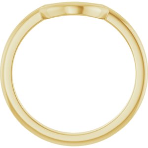 14K Yellow Gold Polished Contour Band Size 7