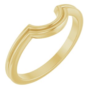 14K Yellow Gold Polished Contour Band Size 7