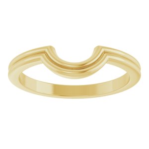 14K Yellow Gold Polished Contour Band Size 7