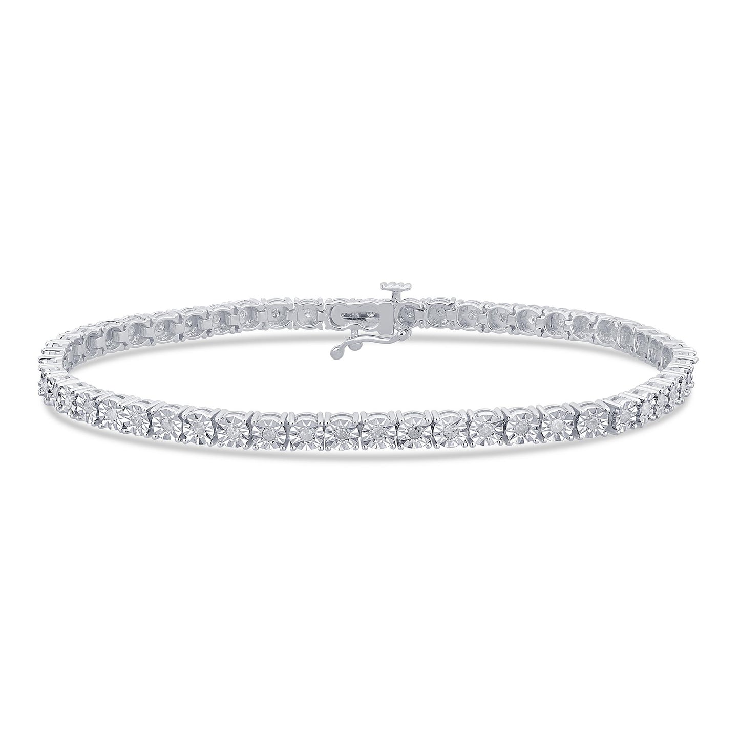 10K White Or Rose Gold  Diamond Bracelet