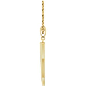 14K Yellow Gold Italian Horn 34.3 X 6.25 Mm 20 In Polished Necklace