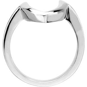 14K White Gold Polished Freeform Ring Size 7