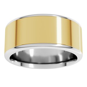 14K Yellow Or White Or Rose Gold Round Edge Flat Band