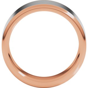 14K Yellow Or White Or Rose Gold Round Edge Flat Band