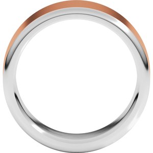 14K Yellow Or White Or Rose Gold Round Edge Flat Band