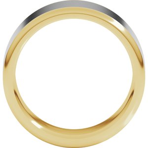 14K Yellow Or White Or Rose Gold Round Edge Flat Band