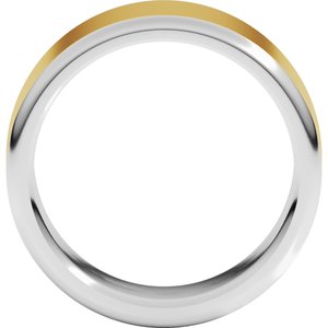 14K Yellow Or White Or Rose Gold Round Edge Flat Band