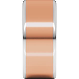 14K Yellow Or White Or Rose Gold Round Edge Flat Band