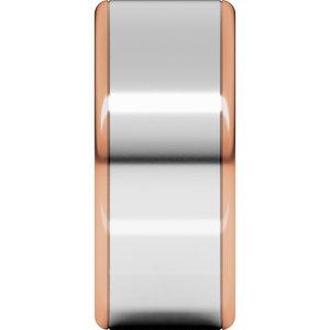14K Yellow Or White Or Rose Gold Round Edge Flat Band