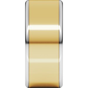 14K Yellow Or White Or Rose Gold Round Edge Flat Band