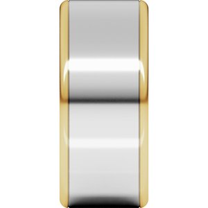 14K Yellow Or White Or Rose Gold Round Edge Flat Band