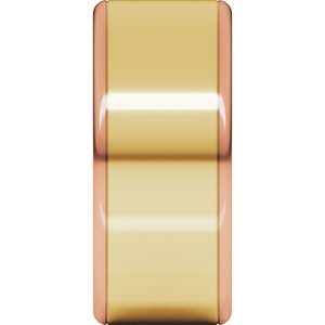 14K Yellow Or White Or Rose Gold Round Edge Flat Band