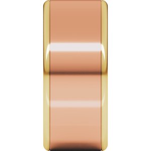 14K Yellow Or White Or Rose Gold Round Edge Flat Band