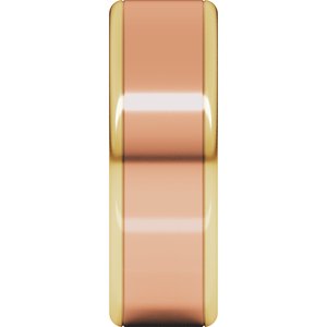 14K Yellow Or White Or Rose Gold Round Edge Flat Band