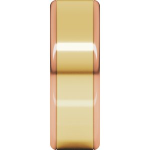 14K Yellow Or White Or Rose Gold Round Edge Flat Band