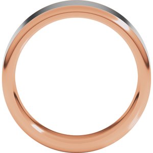 14K Yellow Or White Or Rose Gold Round Edge Flat Band