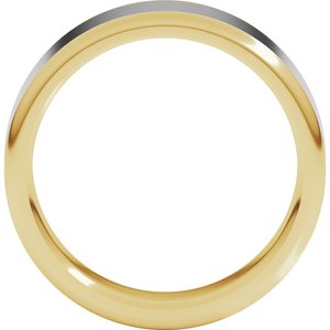 14K Yellow Or White Or Rose Gold Round Edge Flat Band