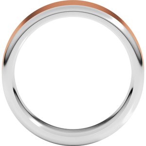14K Yellow Or White Or Rose Gold Round Edge Flat Band