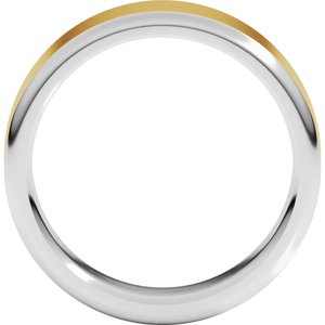 14K Yellow Or White Or Rose Gold Round Edge Flat Band