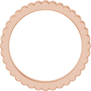 10K Yellow Or White Or Rose Gold Grooved Half Round Band