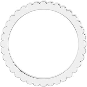 14K X1 White Gold 1.5 mm Grooved Half Round Band