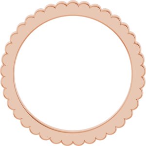 10K Yellow Or White Or Rose Gold Grooved Half Round Band