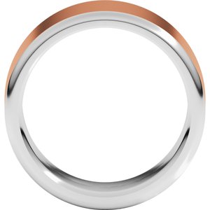 14K Yellow Or White Or Rose Gold Round Edge Flat Band