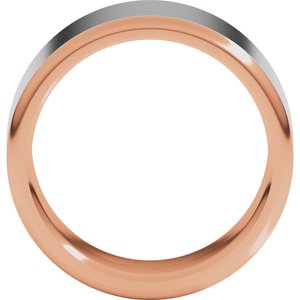 14K Yellow Or White Or Rose Gold Round Edge Flat Band