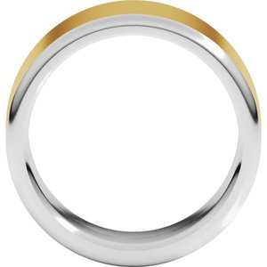 14K Yellow Or White Or Rose Gold Round Edge Flat Band