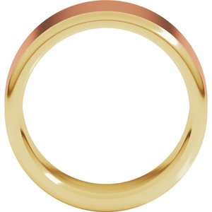 14K Yellow Or White Or Rose Gold Round Edge Flat Band