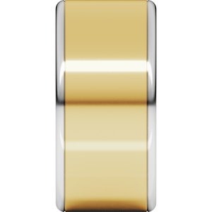 14K Yellow Or White Or Rose Gold Round Edge Flat Band