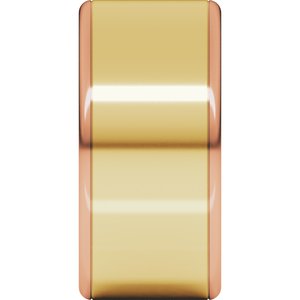 14K Yellow Or White Or Rose Gold Round Edge Flat Band